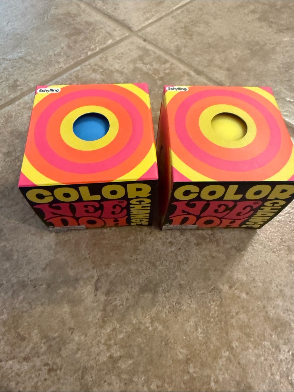 Schylling Color Change Nee-Doh Sensory Toy - 2 (1 Blue and 1 Yellow)